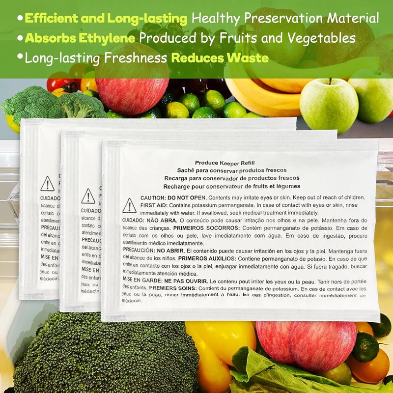 ShuRex 6 Pack PK-1 Produce Saver Refills for Frigidaire Pure Air Produce Keeper FRPAPKRF2PK FRPAPKRF, Compatible with Frigidaire Crisp Seal Fresh System Crisper Drawers - Image 2